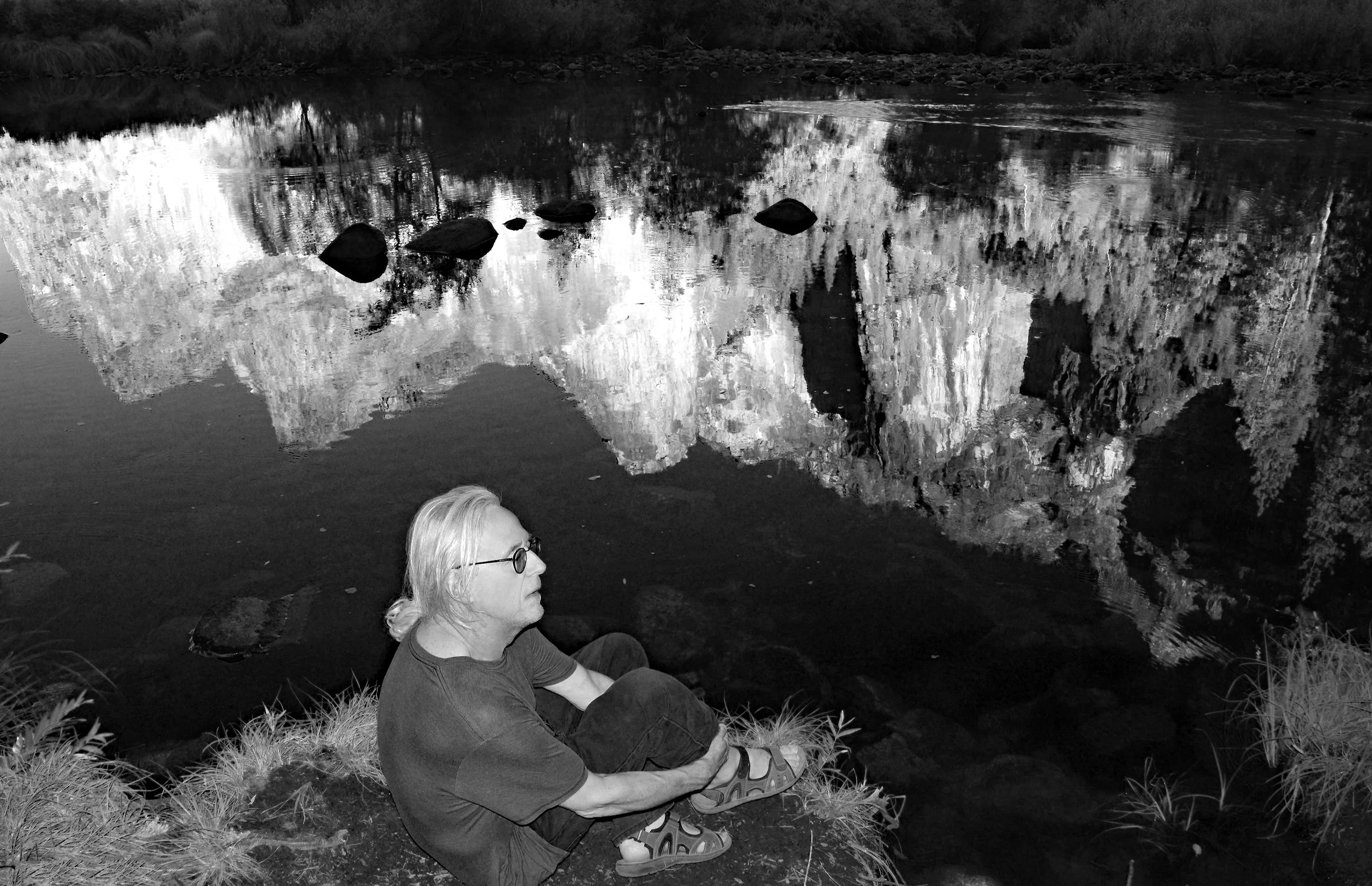 Maria Demarest, Reflections in Granite (Merced River), 2025