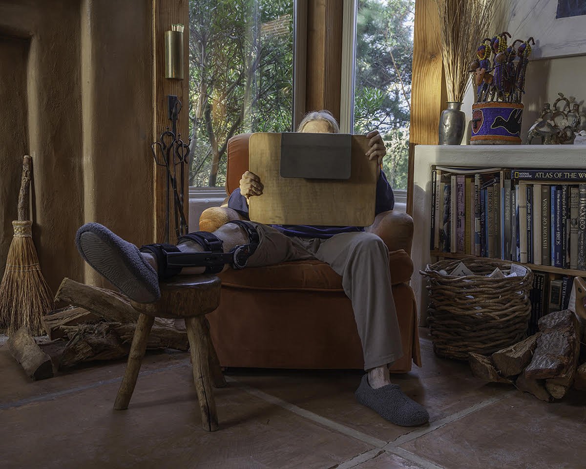 Marna Clarke - Broken Leg and iPad, 2023