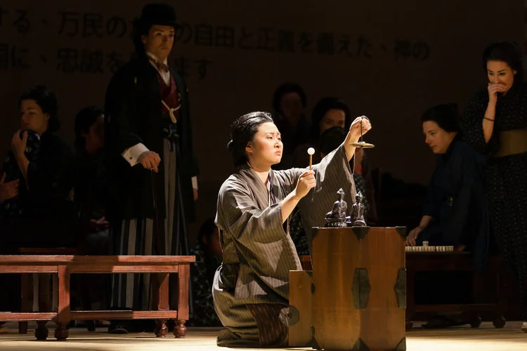  Madame Butterfly - Buddha Box  The Glimmerglass Opera , Director:&nbsp;Francesca Zambello ,Scenic Design:&nbsp;Michael Yeargan , Costume Design:&nbsp;Anita Yavich, Lighting Design:&nbsp;Robert Wierzel,&nbsp;  Props Master: Rebecca Helgeson 