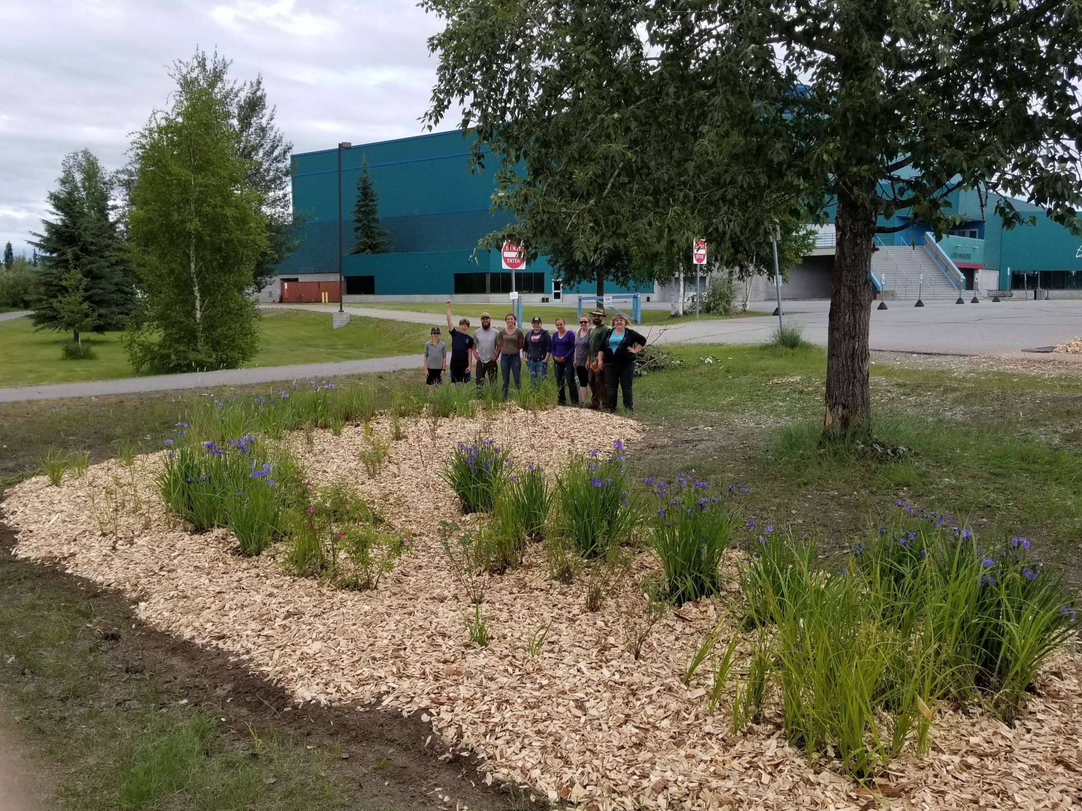 Rain Garden completion at the Carlson Center in 2017!