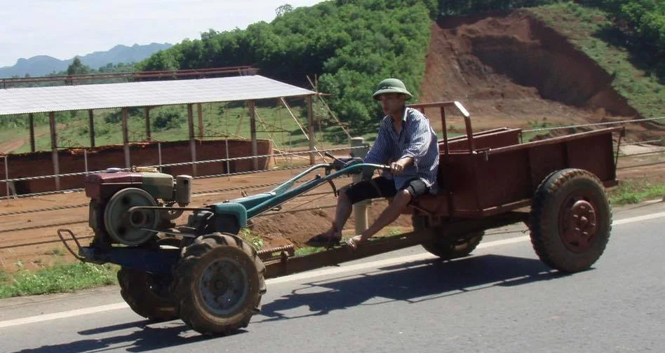 I snapped this picture of a farmer on this odd contraption in the summer of 2011 when I visited Vietnam for the first time - I had a feeling I would use it in the future for something.