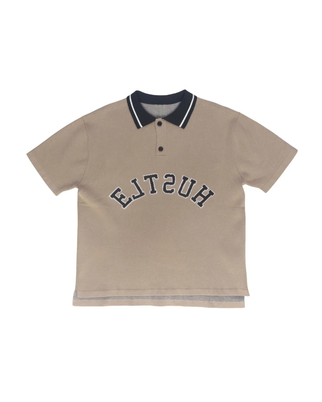 HUSTLE Knit Polo | taupe
