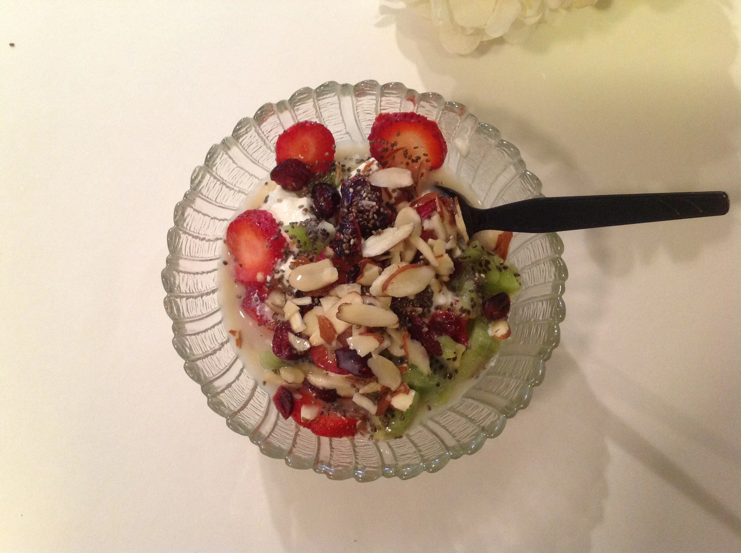 Greek Yogurt with Fresh Fruits and Nuts