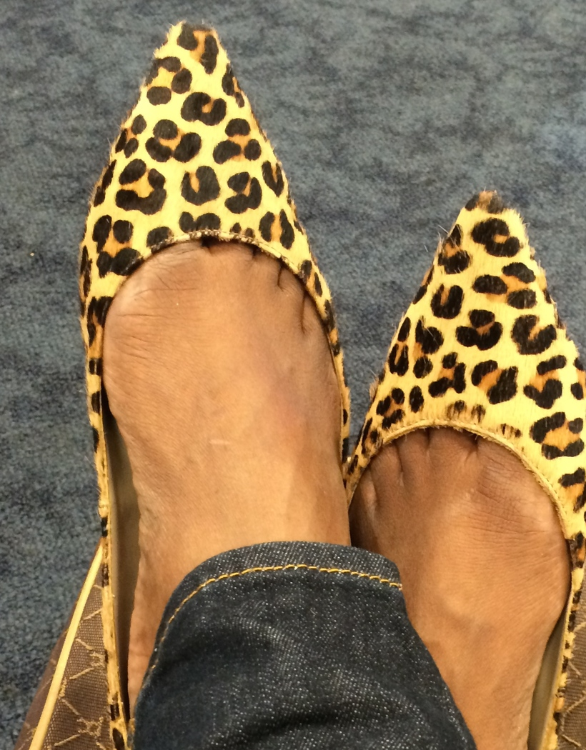 2. Walking on air in Steve Madden Leopard Print Flats