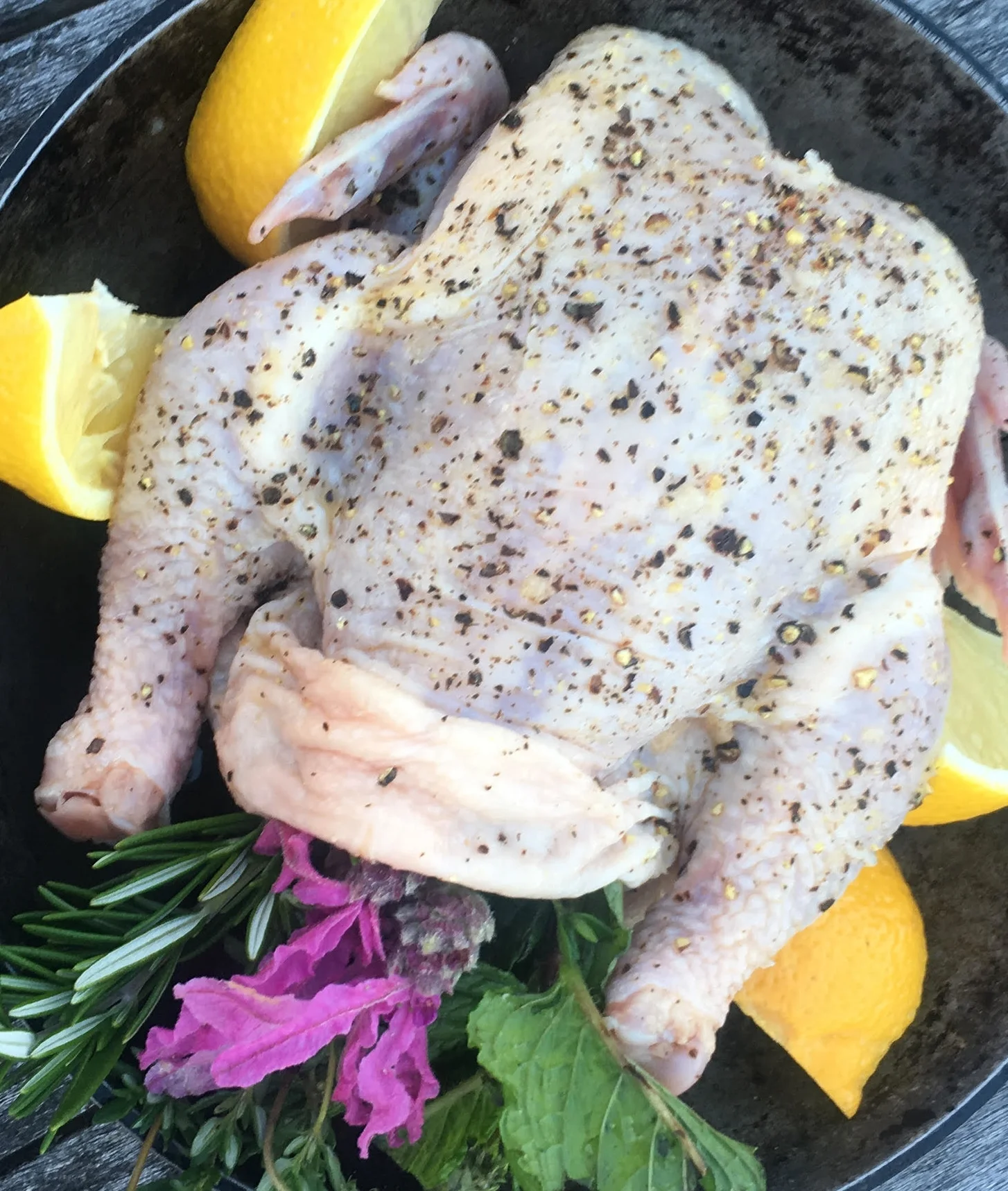 Roast poussin