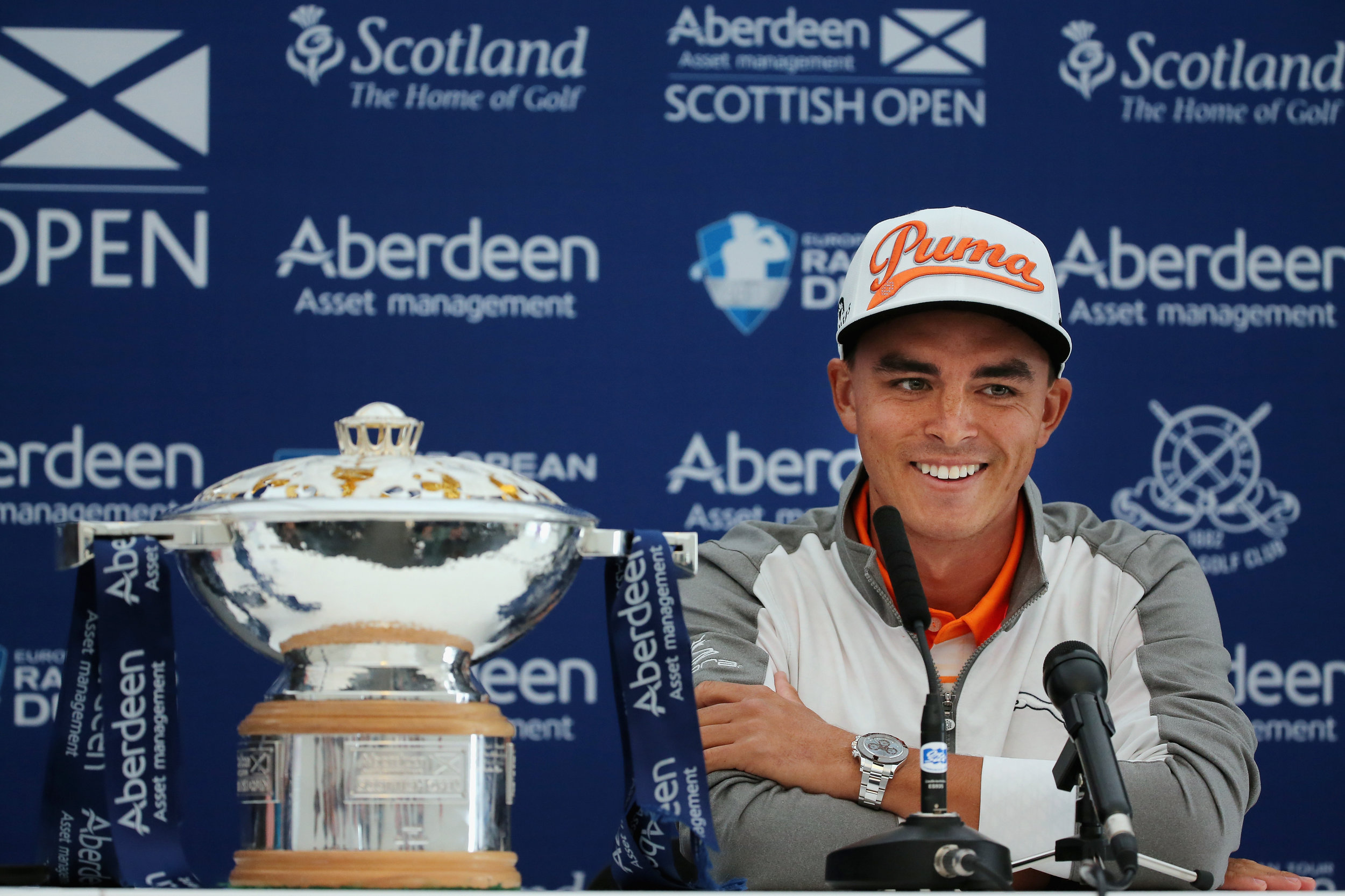 Rickie Fowler and the AAM trophy