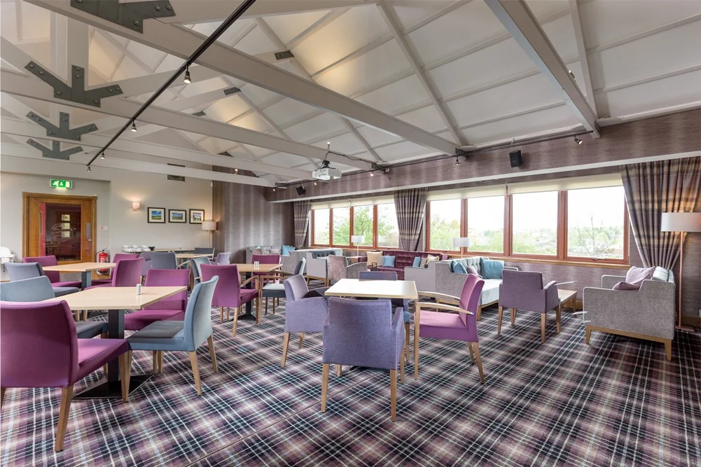 The recently refurbished lounge within the clubhouse