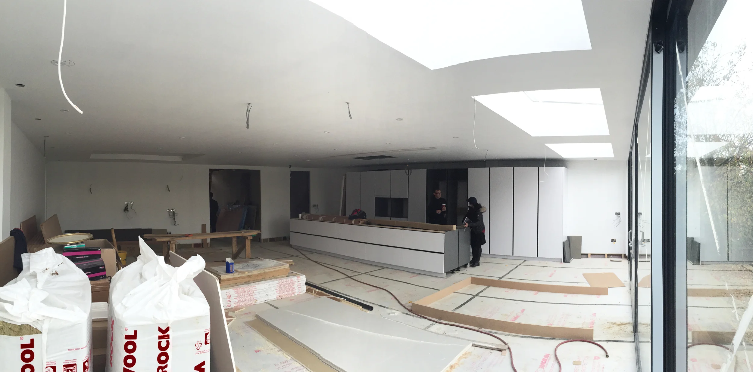 Rear ground floor open plan kitchen dining living area.