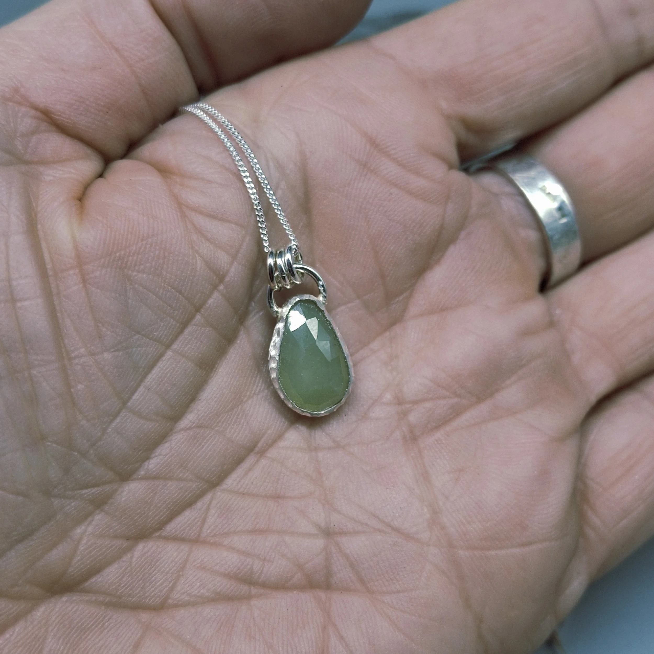 Green Sapphire Rock Pool Mini Pendant