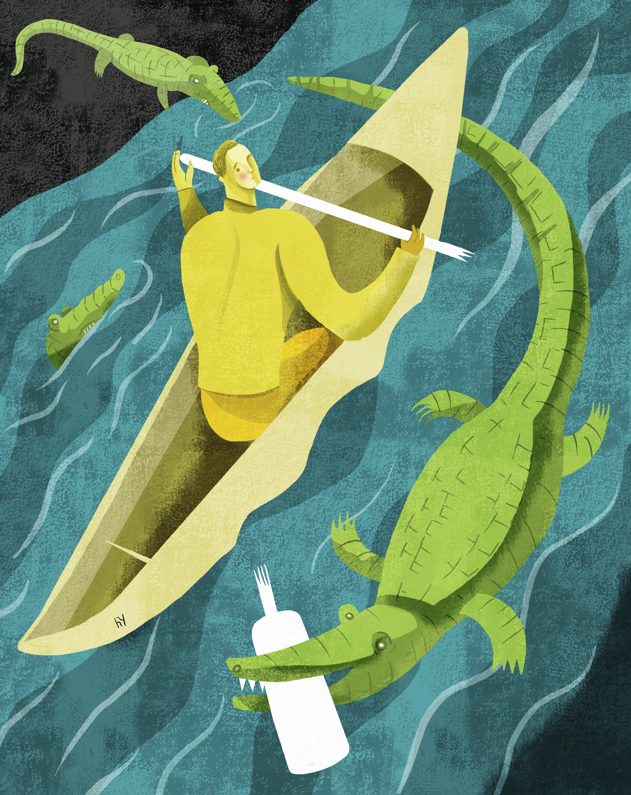 up a creek without....