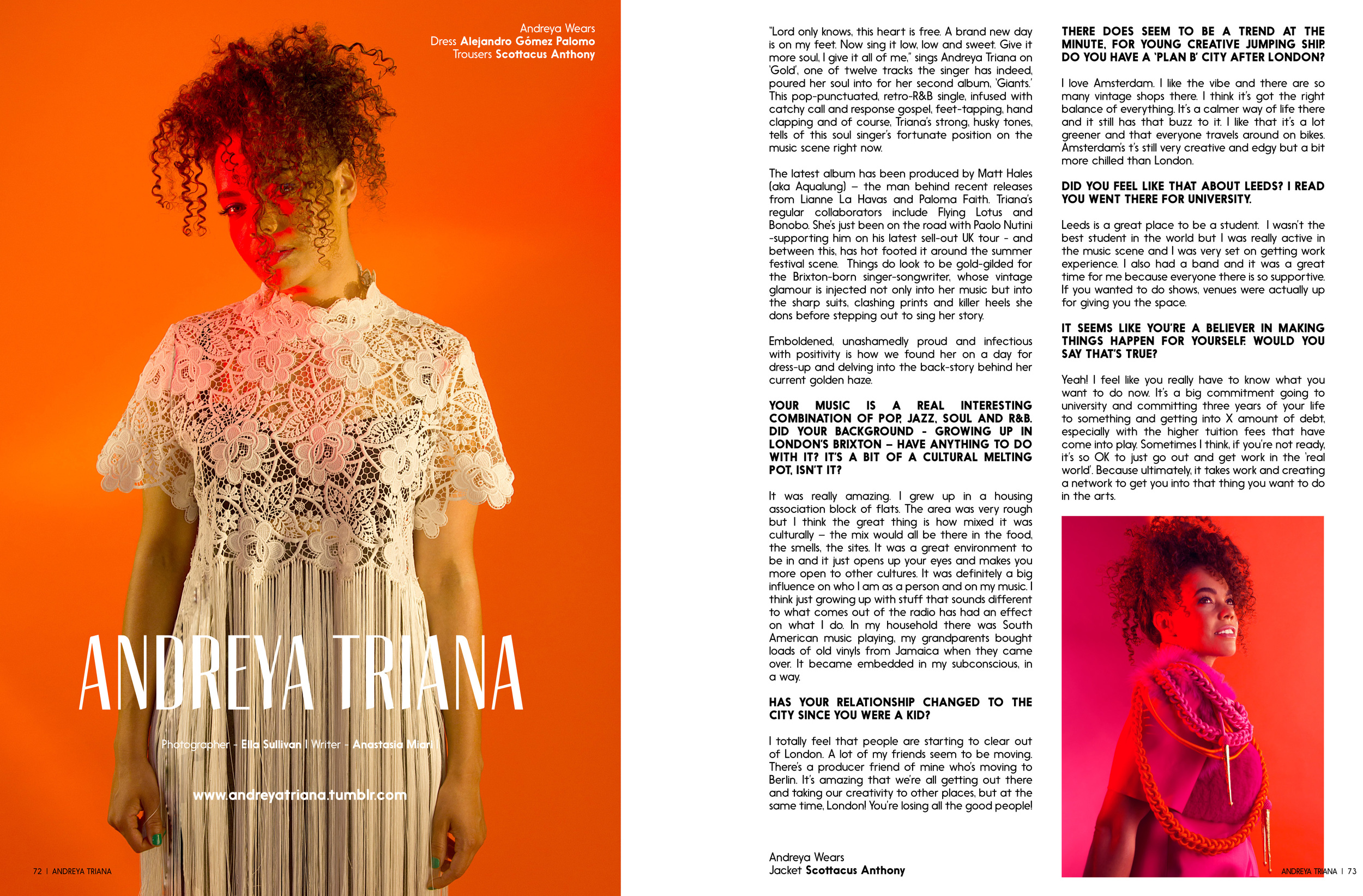NOCTIS MAG 2016 - ANDREYA TRIANA PROFILE