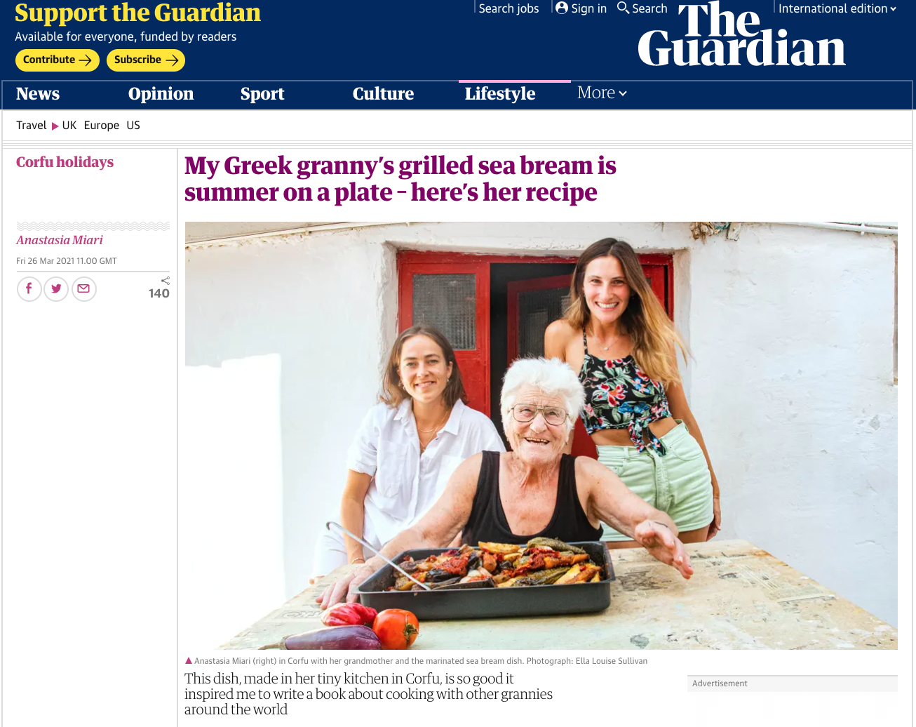 Guardian, The world in a dish