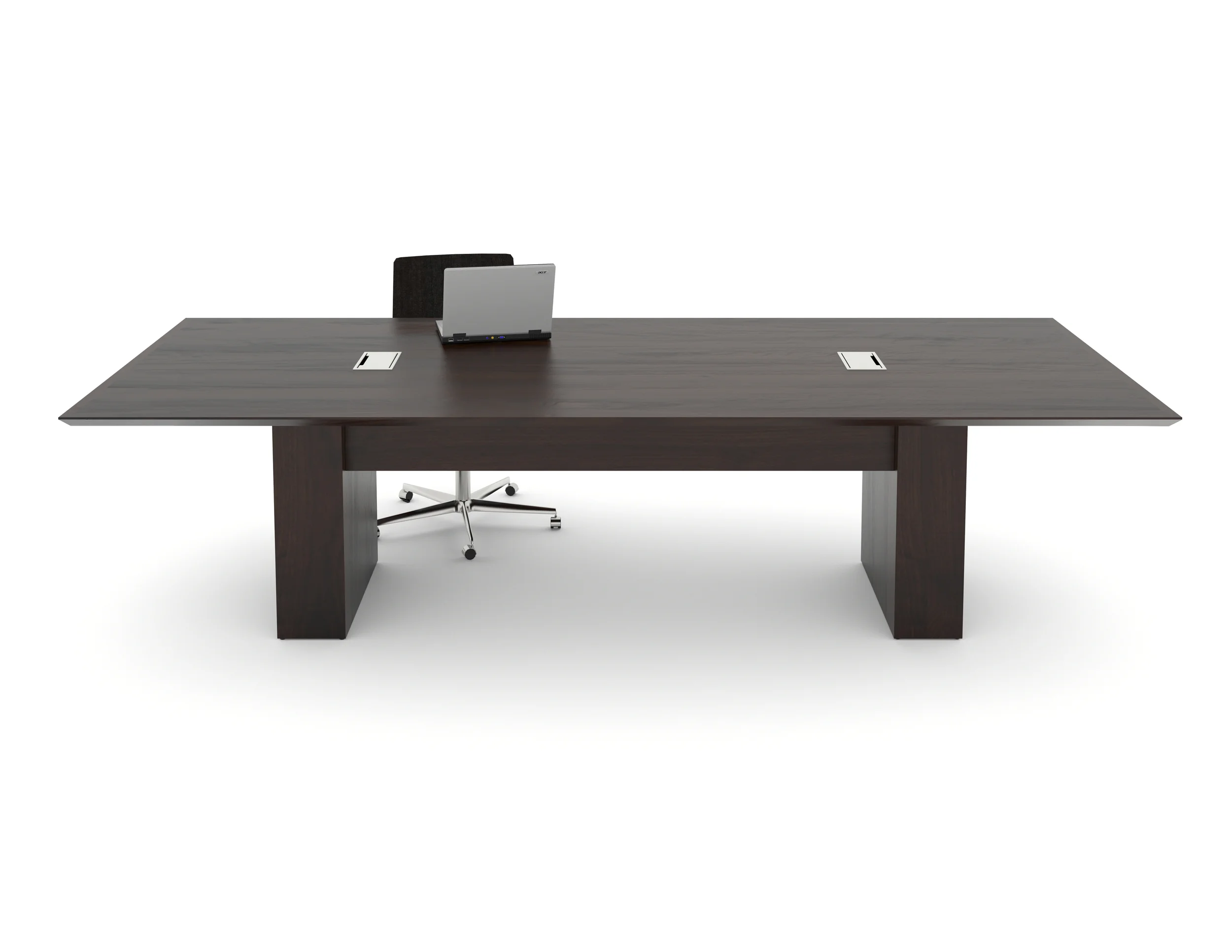 Walnut rectangular conference table
