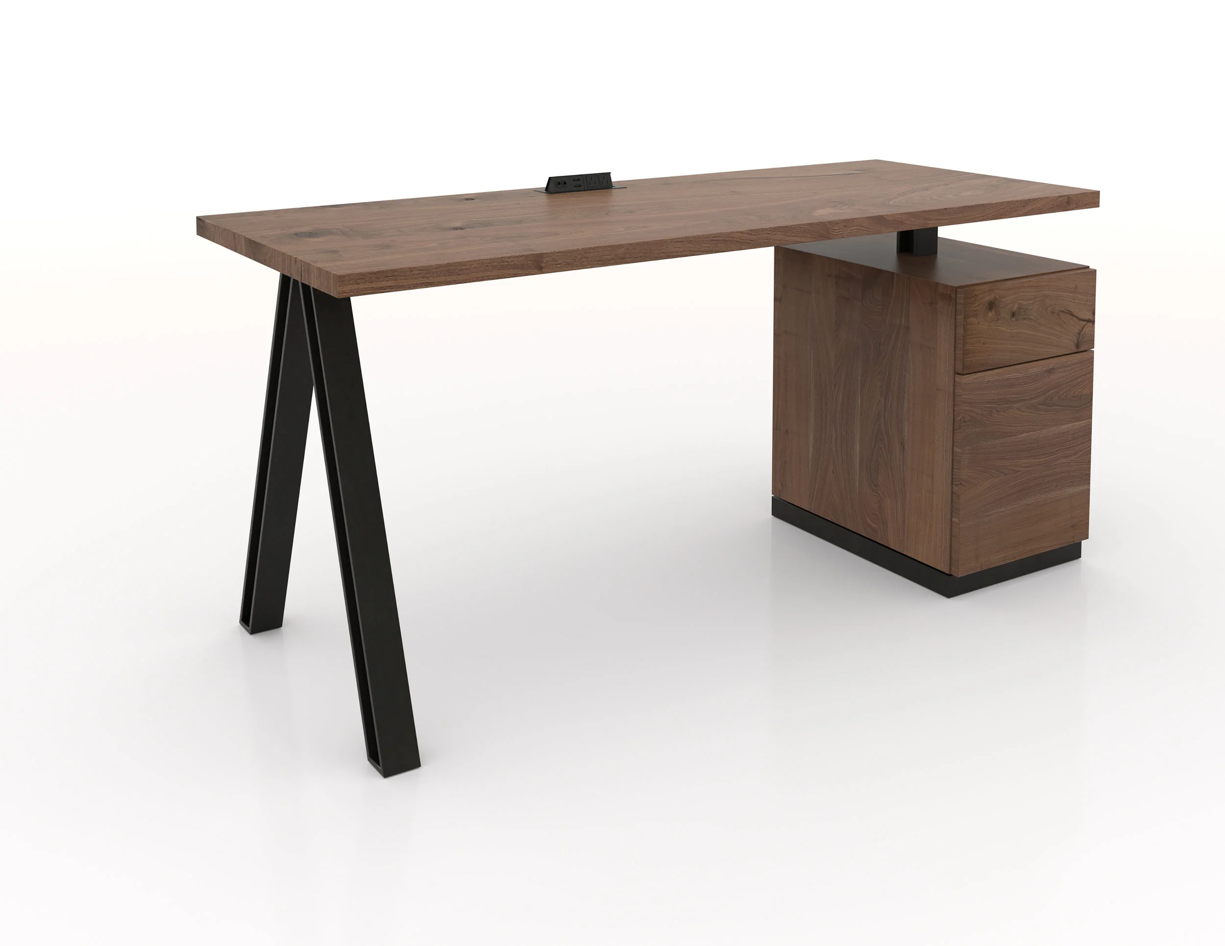 I beam desk in walnut