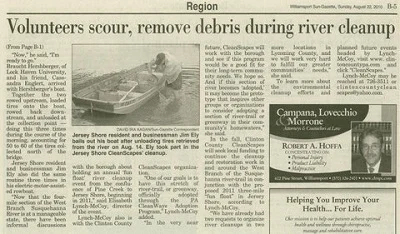 Jersey Shore river cleanup con't Click here for larger image