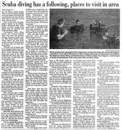 Scuba diving has a following (con't) Click here to view larger image