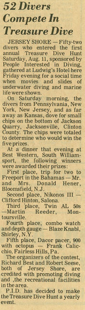 1979 the first Treasure Hunt Click here for larger image