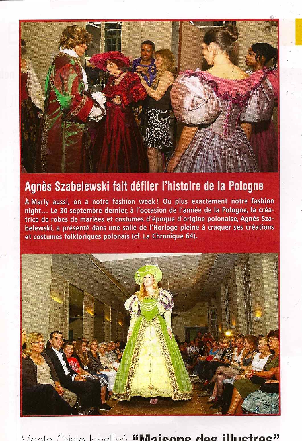 Défilé de créations d'Agnès Szabelewski