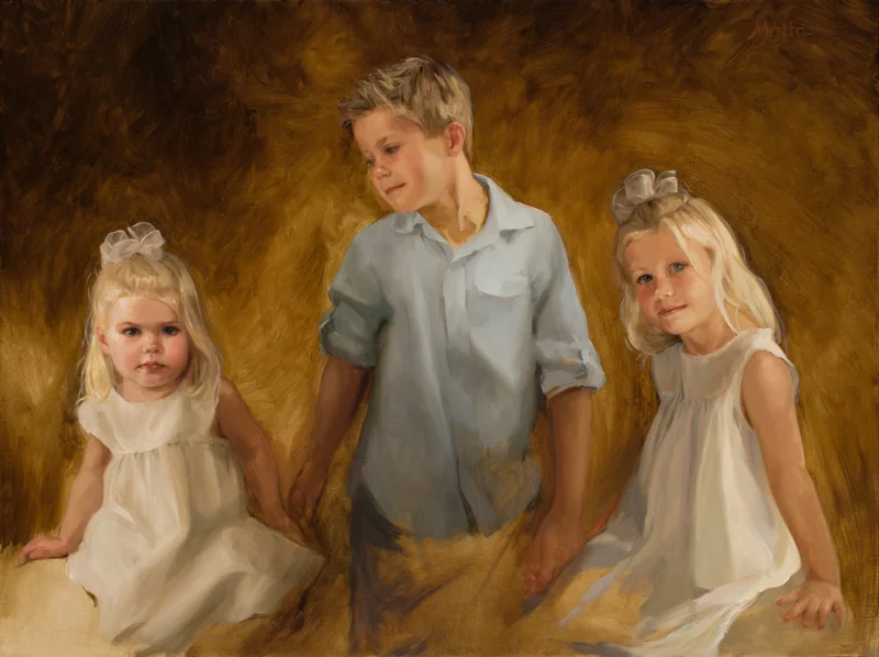  Colson, Maggie, and Claire &nbsp; &nbsp; &nbsp;  30x40 &nbsp; Oil on linen    