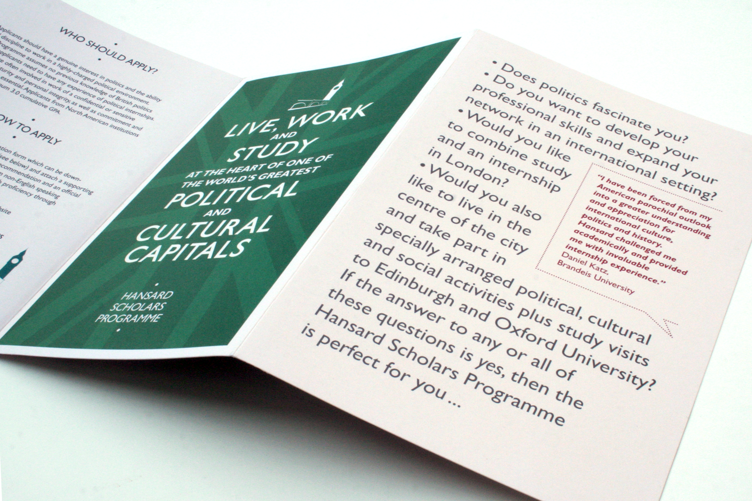 Hansard Scholars Programme: p2