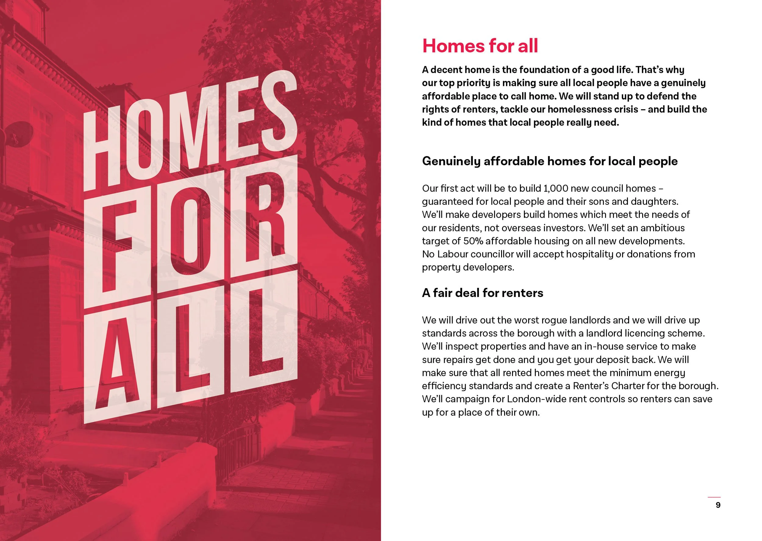 Wandsworth Labour manifesto: homes