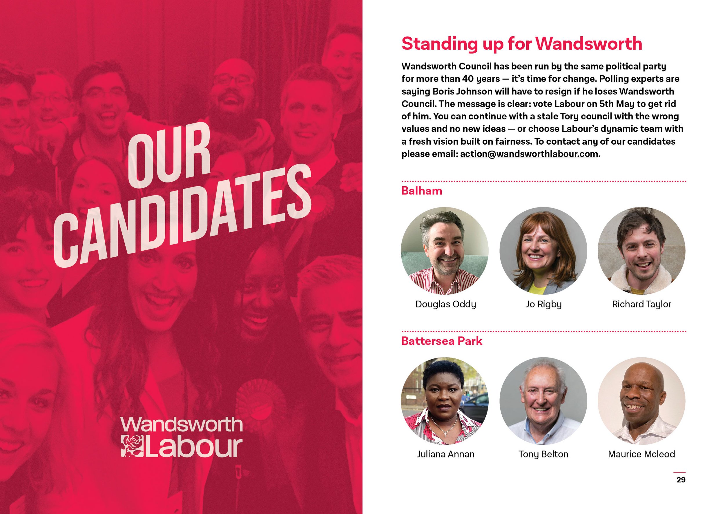 Wandsworth Labour manifesto: candidates