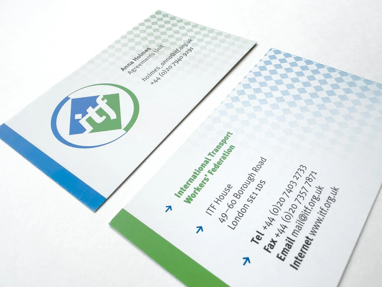 ITF business cards