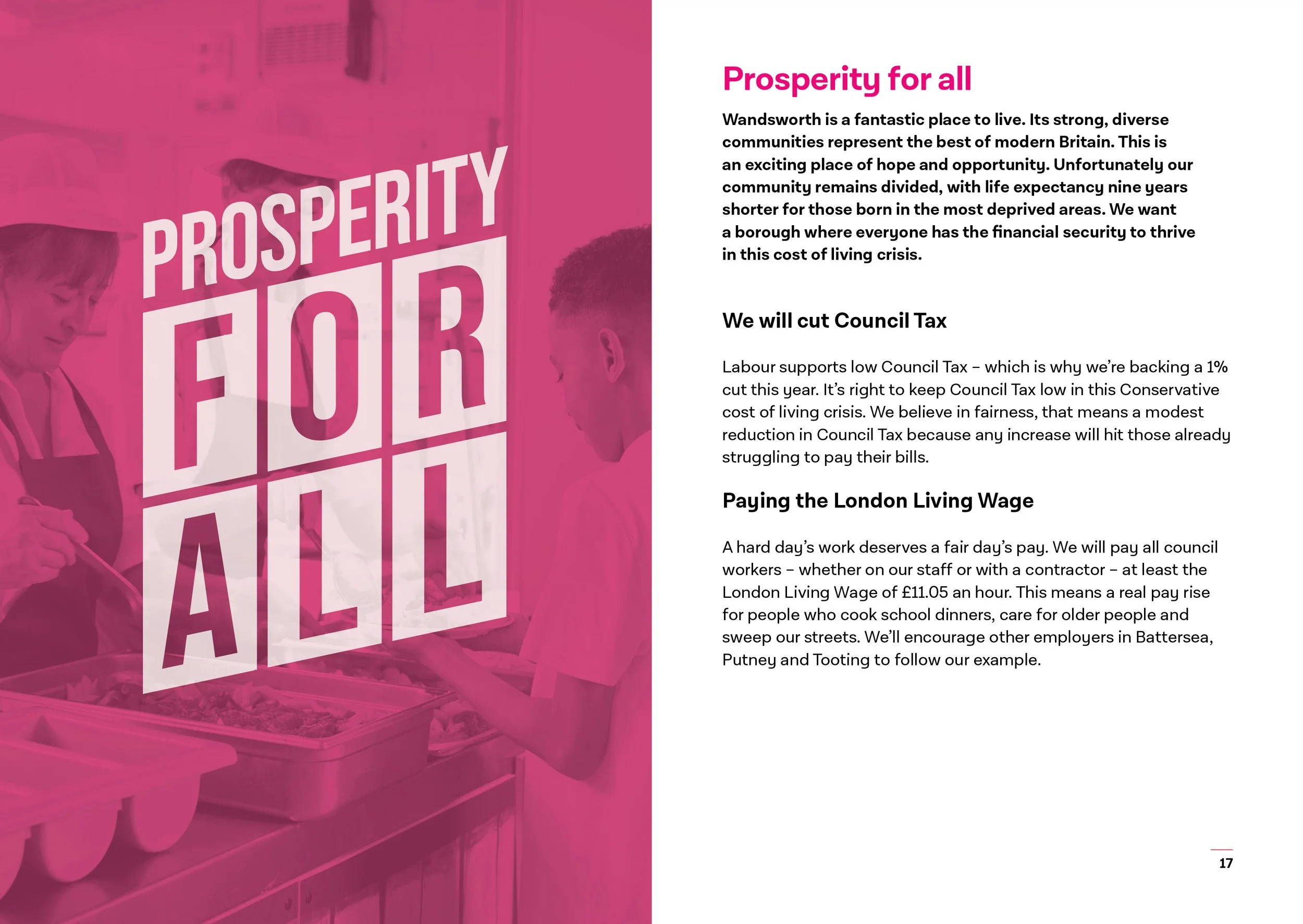 Wandsworth Labour manifesto: prosperity