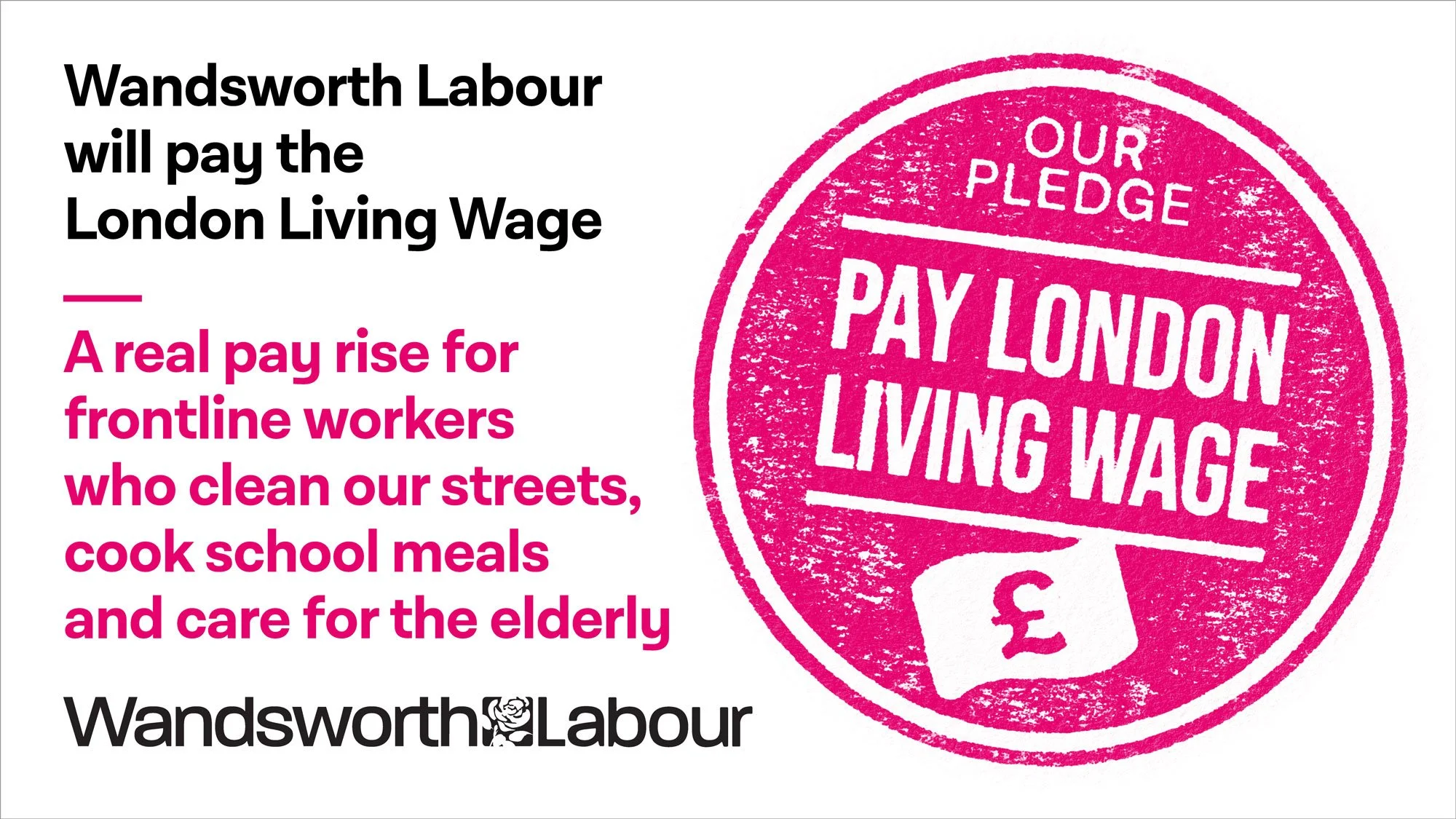 Living wage pledge stamp