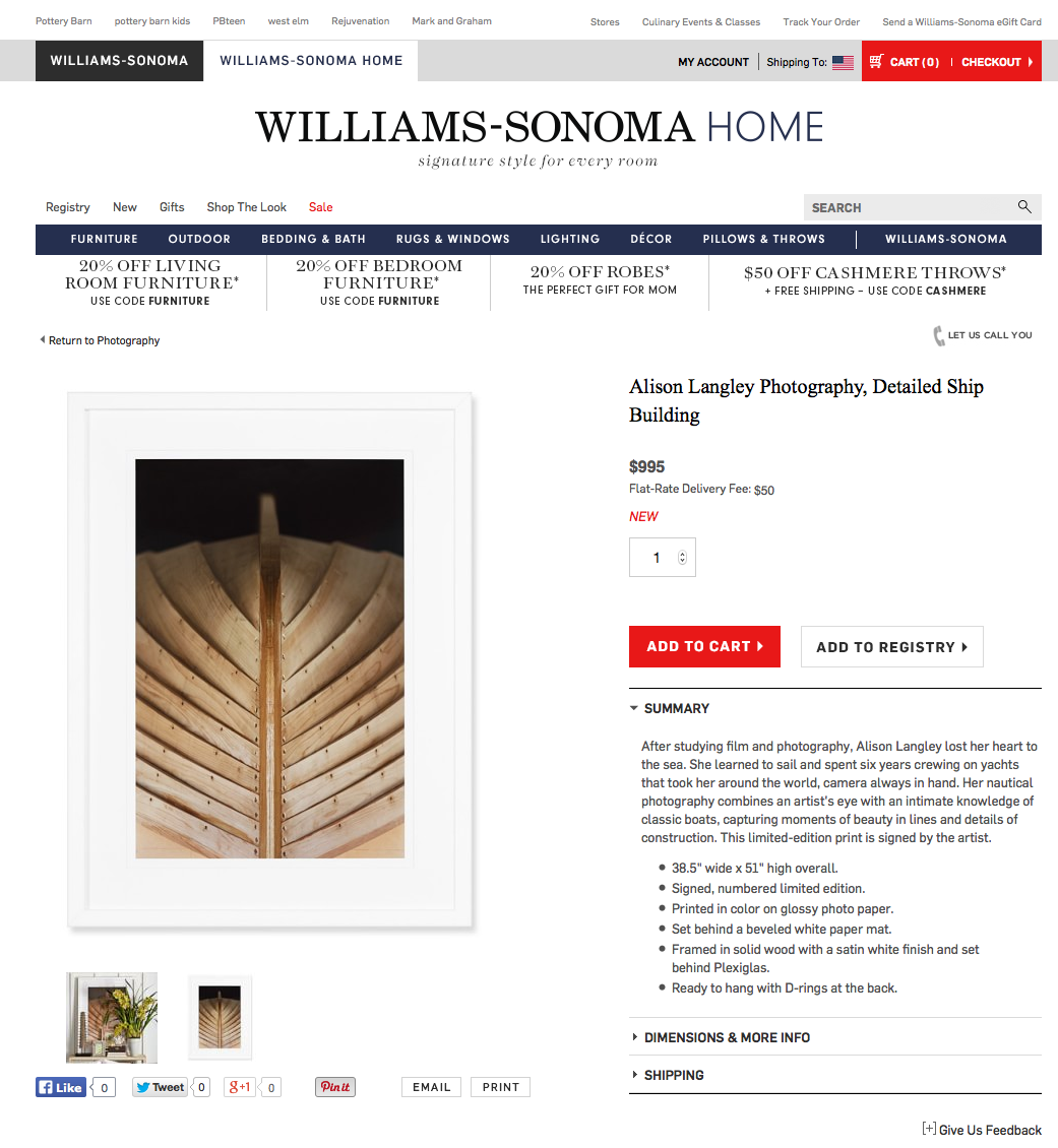 Another print in William Sonoma Home Decor
