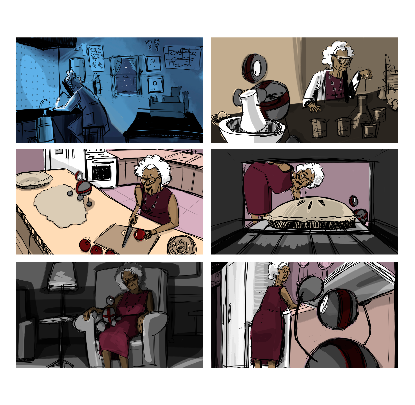 excerpts from "Boulbi and the Scientist " 2013. Full board can be viewed under the Storyboard tab