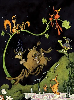 An early editorial work, After Dark in the Park , created for Judge magazine.