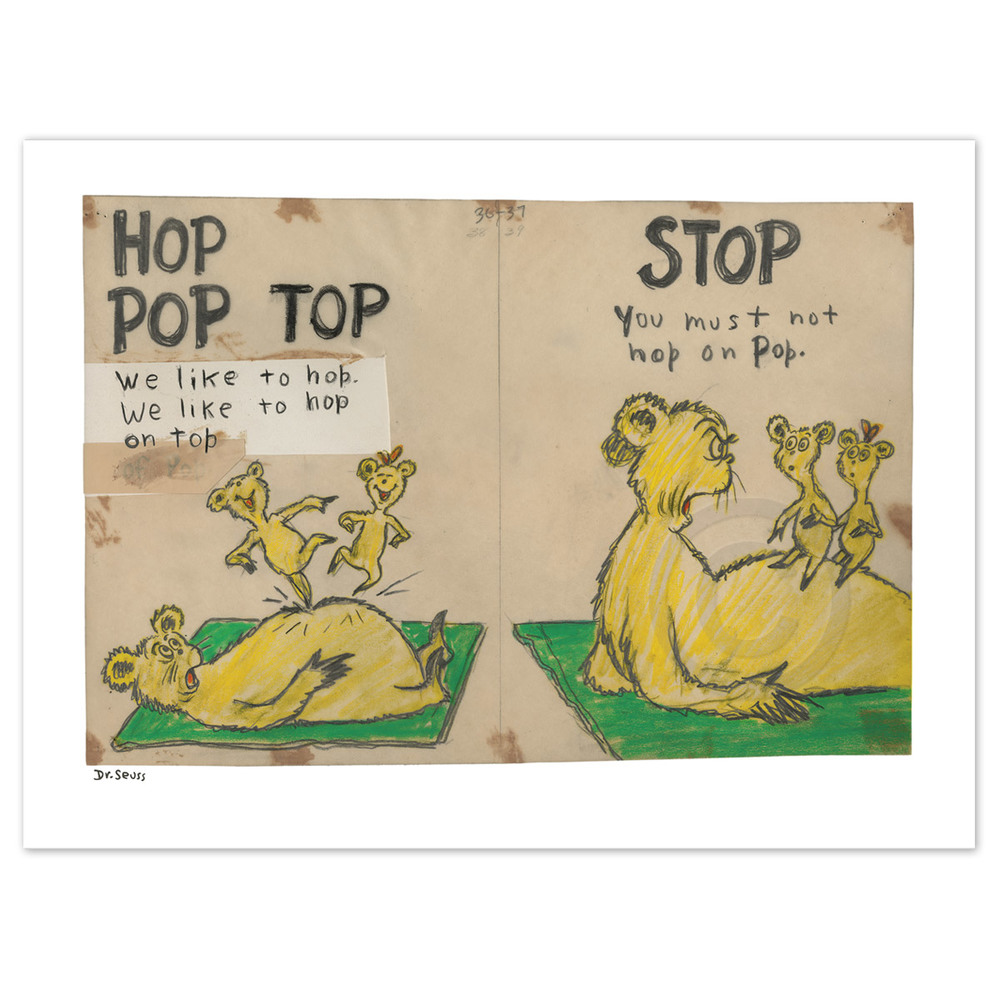 Hop Pop Top - Diptych and Single — The Art of Dr. Seuss Collection, Published by Chaseart Companies Hop Pop Top - Diptych and Single — The Art of Dr. Seuss Collection, Published by Chaseart Companies