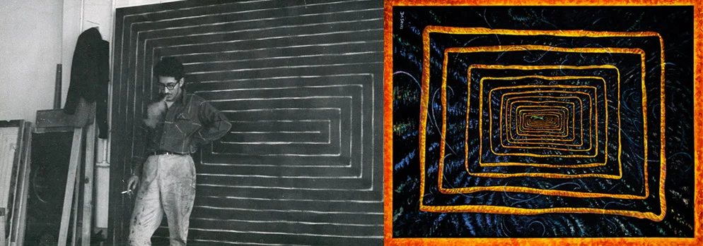 Frank Stella, 1959, with Tomlinson Court Park Green Cat in Uleåborg Finland Subway (1964)