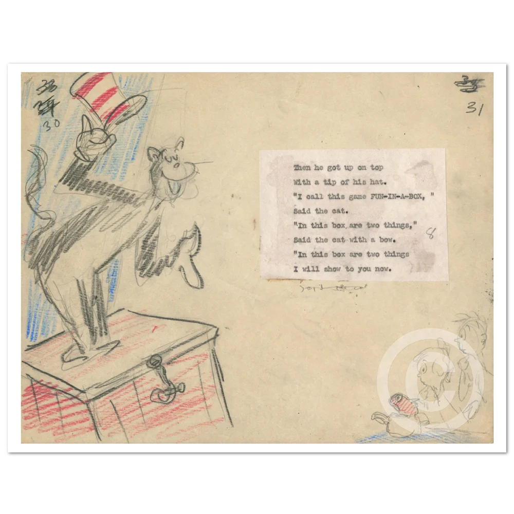 Out Of The Box Came Thing Two And Thing One Triptych The Art Of Dr Seuss Collection Published By Chaseart Companies