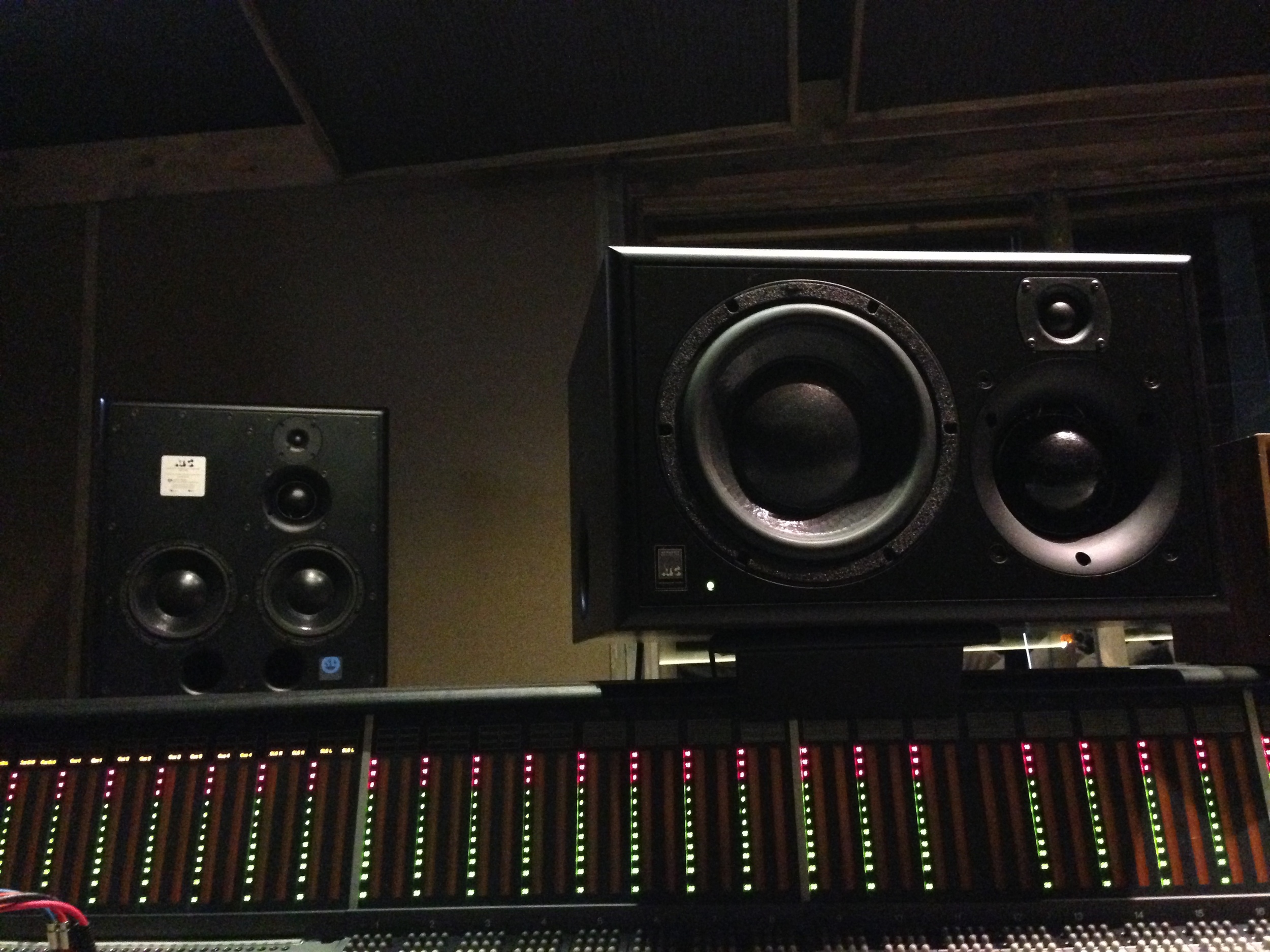 Joel's ATC monitors in the "A" Room at Studio G.