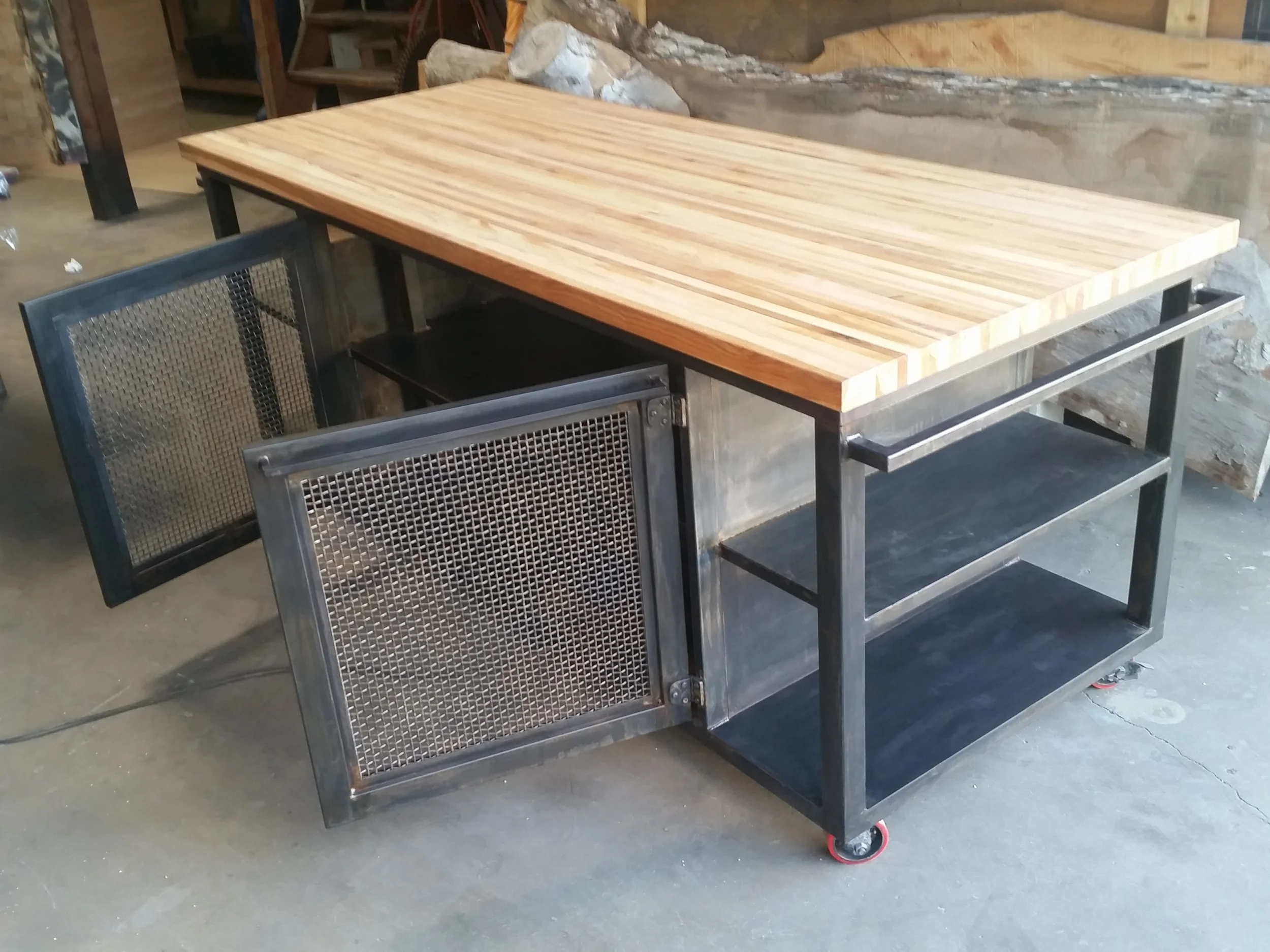 the Susan - industrail kitchen island