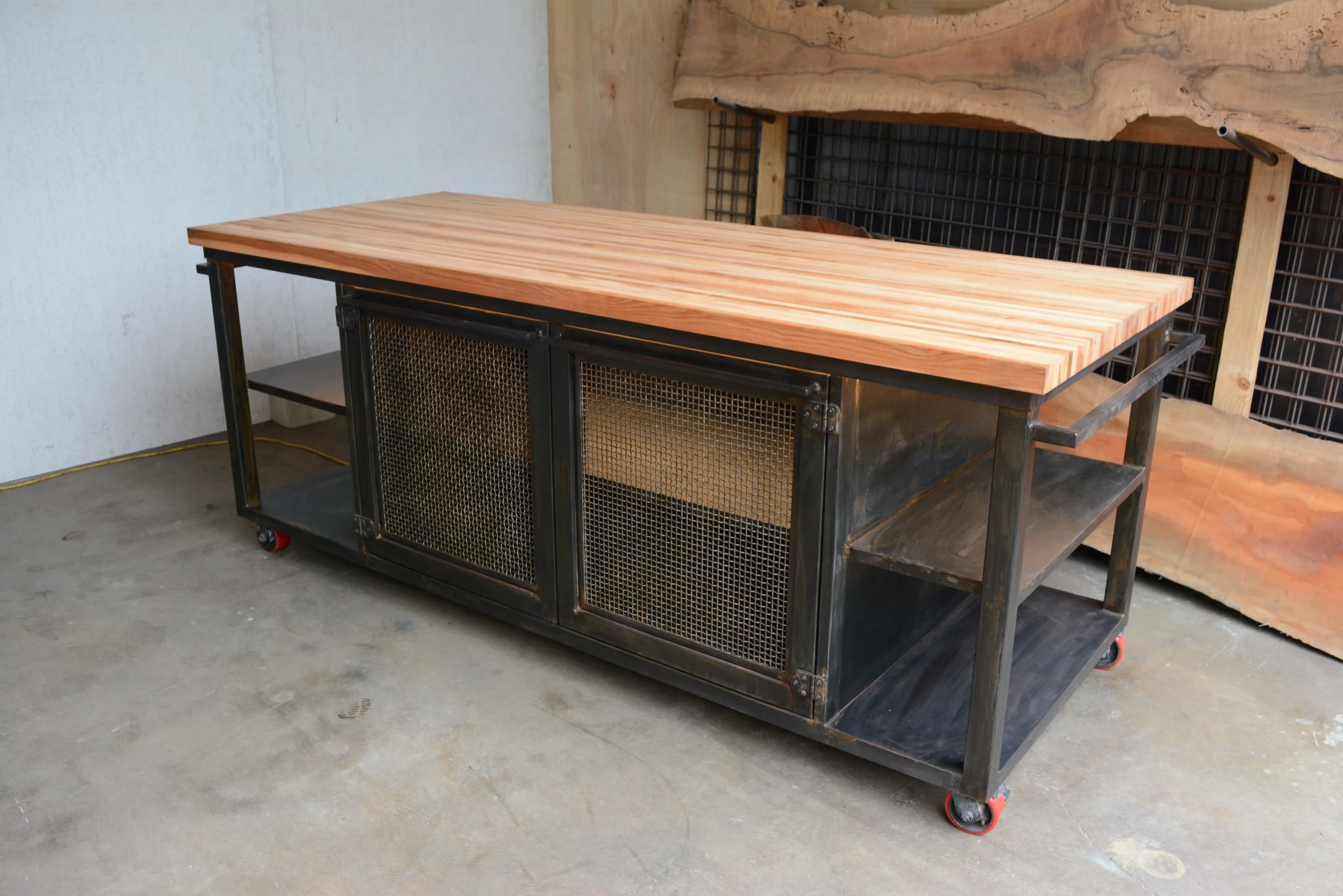 the susan - industrial kitchen island