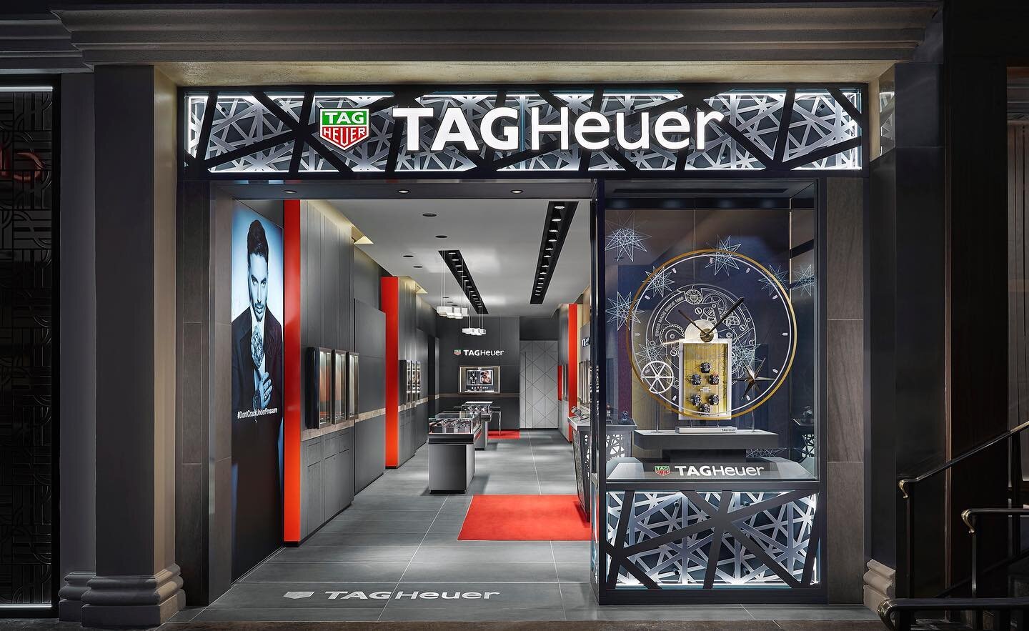 High-end photography for high-end brands. Here's a set of architectural images that we took for @tagheuer luxury watch boutique at @theforumshops in Caesar's Palace. Photoshoot art direction by Stephen Mallari. Interior design by @exhibithappy. Locat