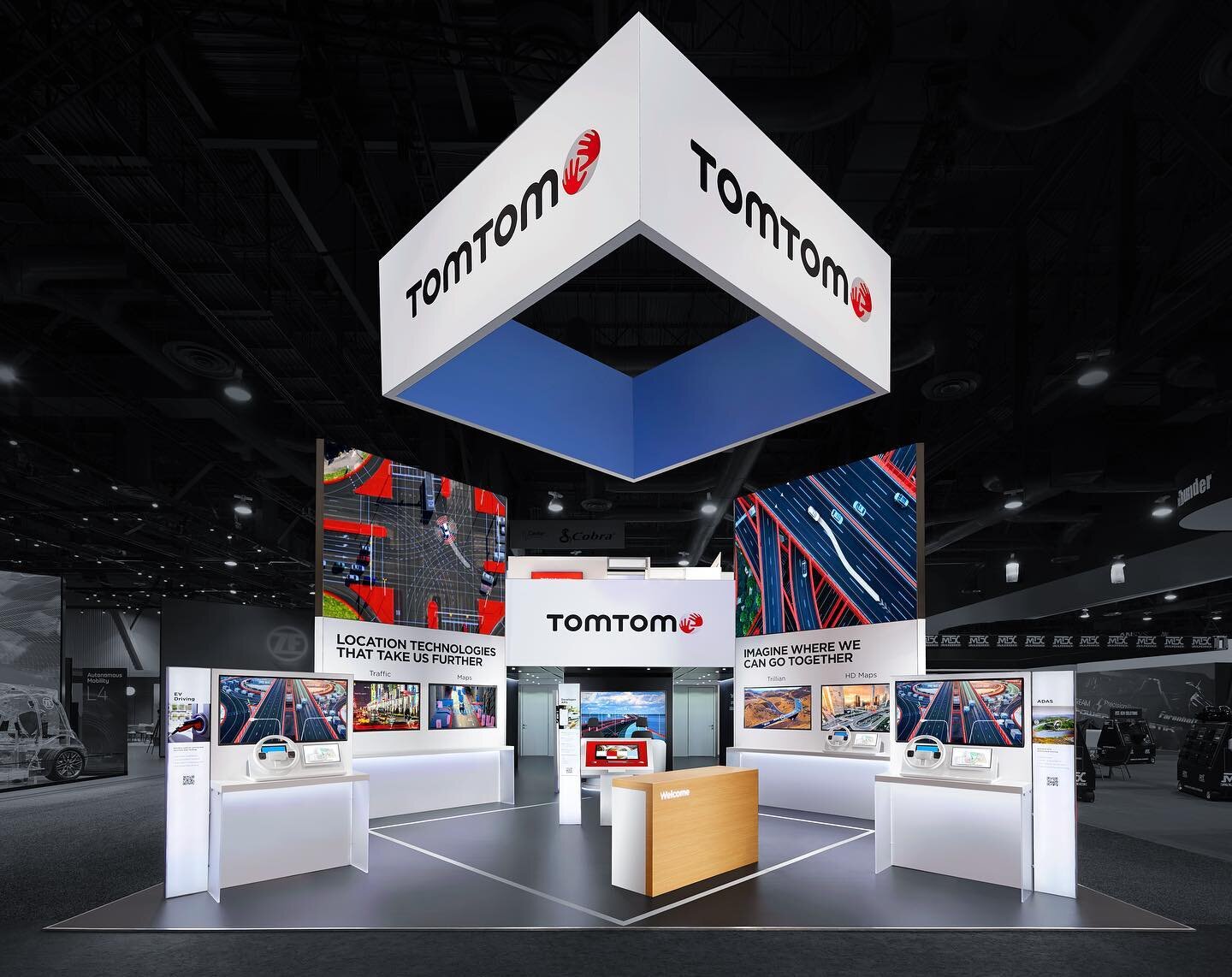 Another stellar design photographed by our team at #CES2020! Brilliantly executed by @exhibithappy for @tomtomglobal this gem was a must stop for all tech lovers. 🤓 📸 
.
.

.
.
📸+🎥 by @protoimages, 💡+ ⚒ by @exhibithappy 
.
.
📷 Canon 5D MK IV + 