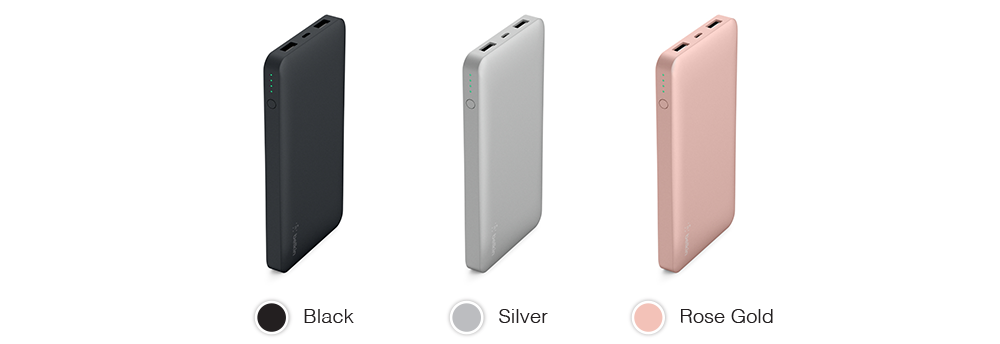 Available in black, white and rose gold.