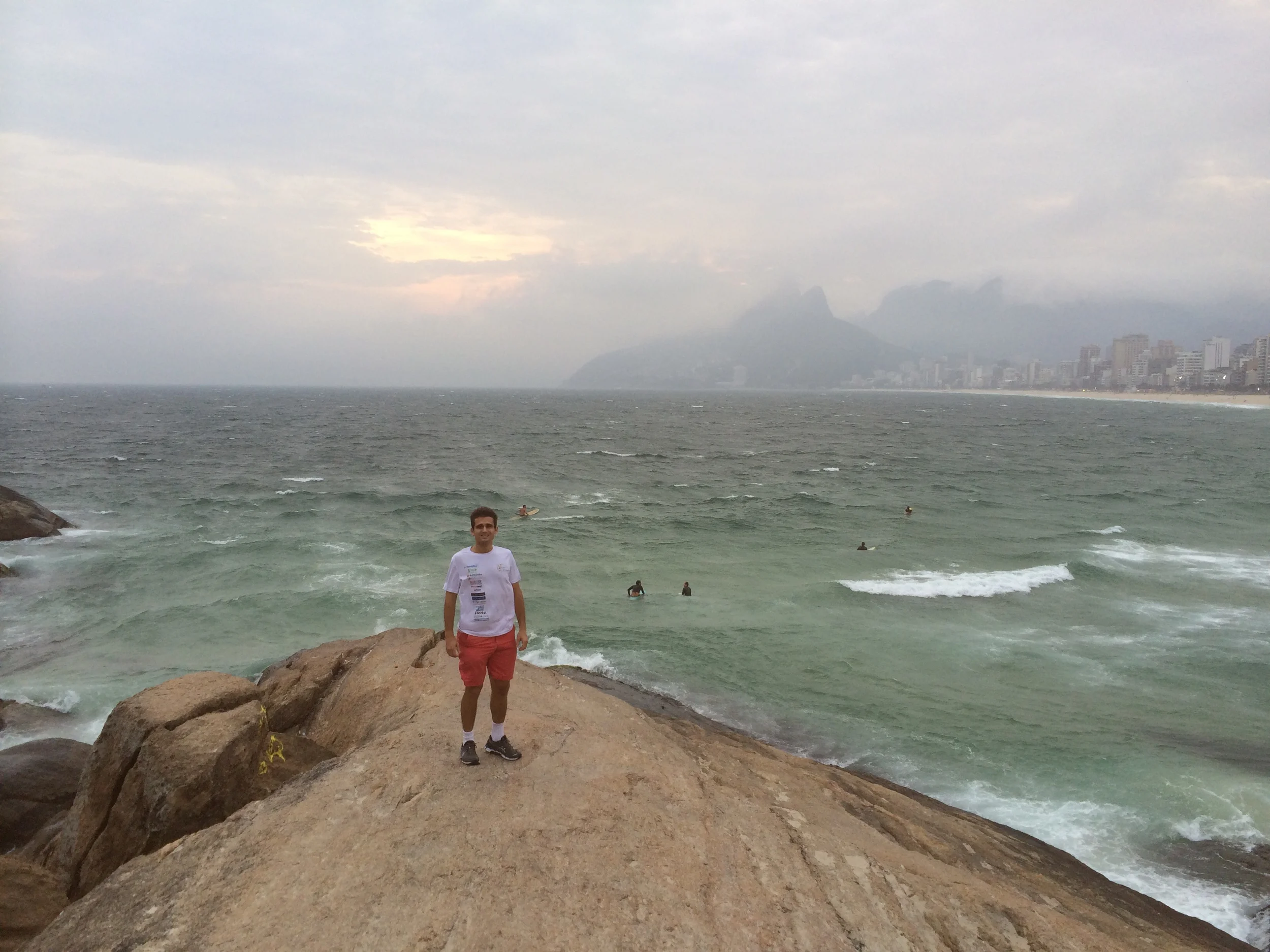Sunset (kindof) at Ipanema Beach, Rio de Janeiro