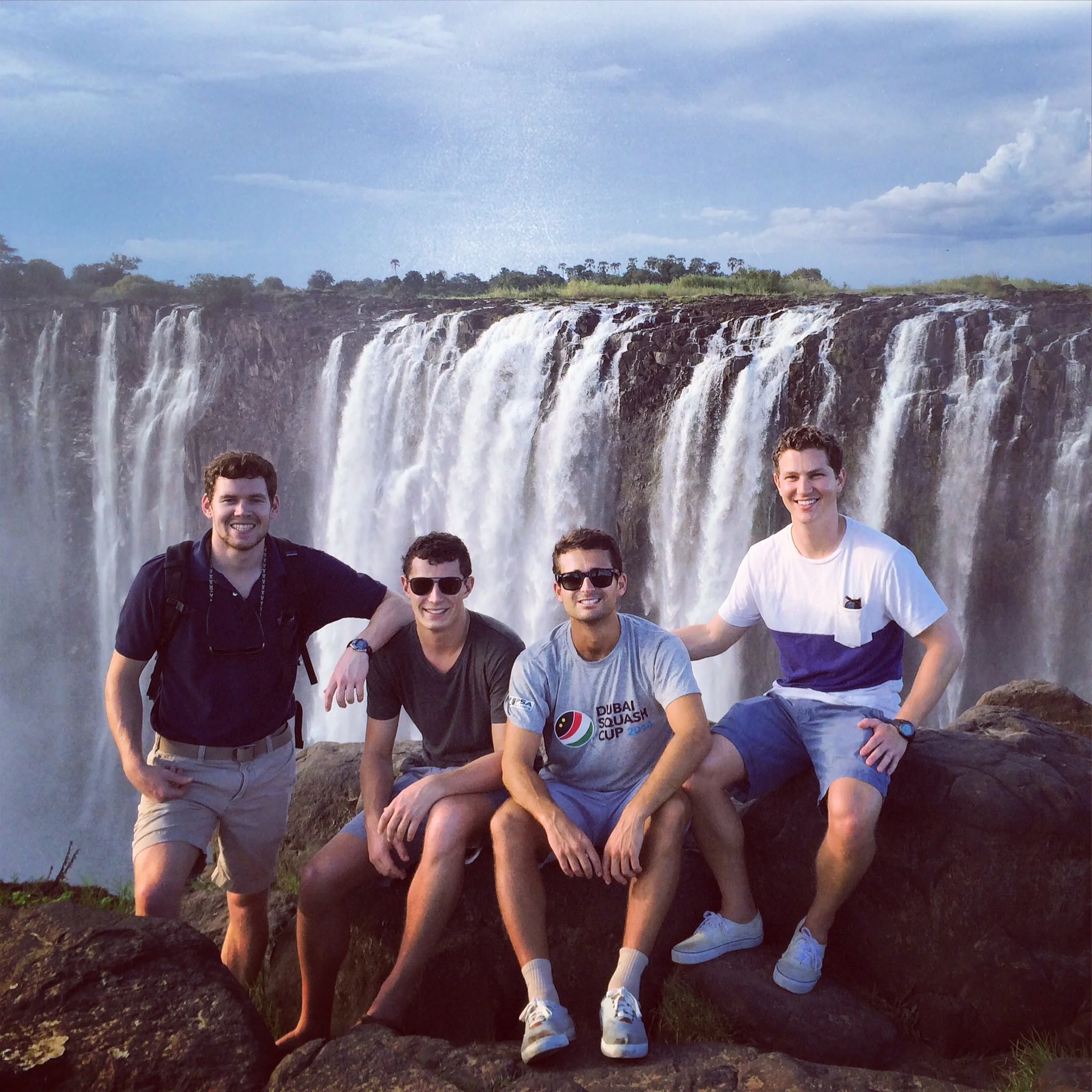 Photo shoot of Zim's next big boy band at Victoria Falls