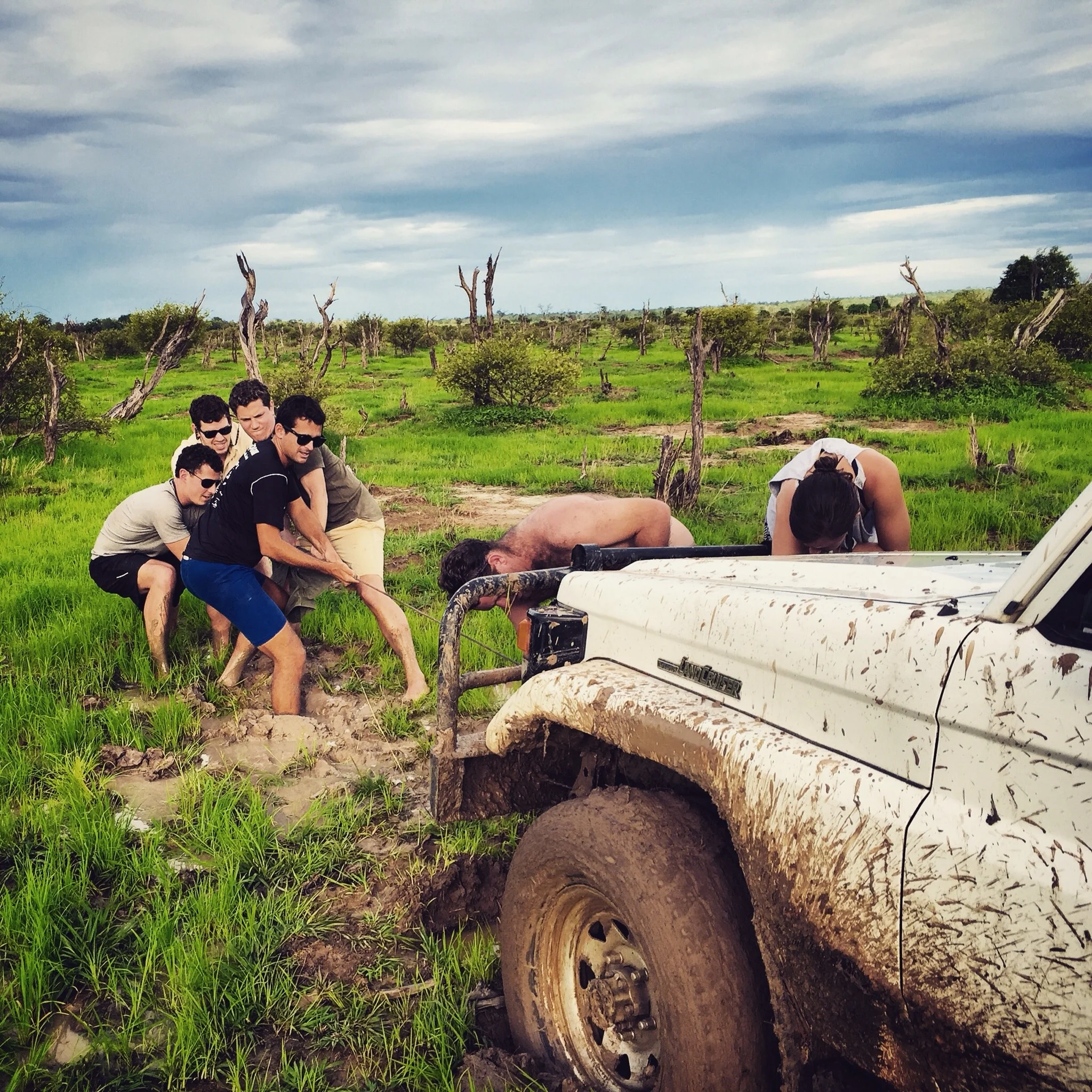 Boy band tour bus gets stuck in mud, bye bye bye tour bus