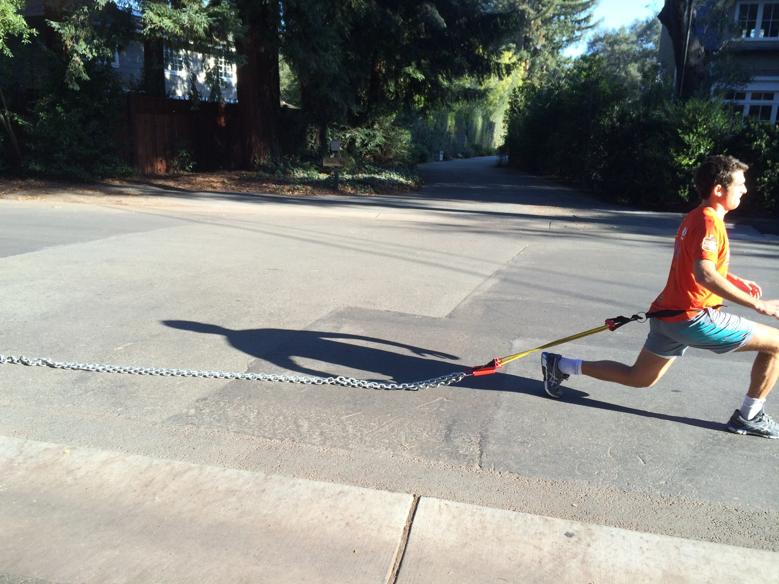 It's official: lunging with chains through a neighborhood is as awkward and miserable as it sounds