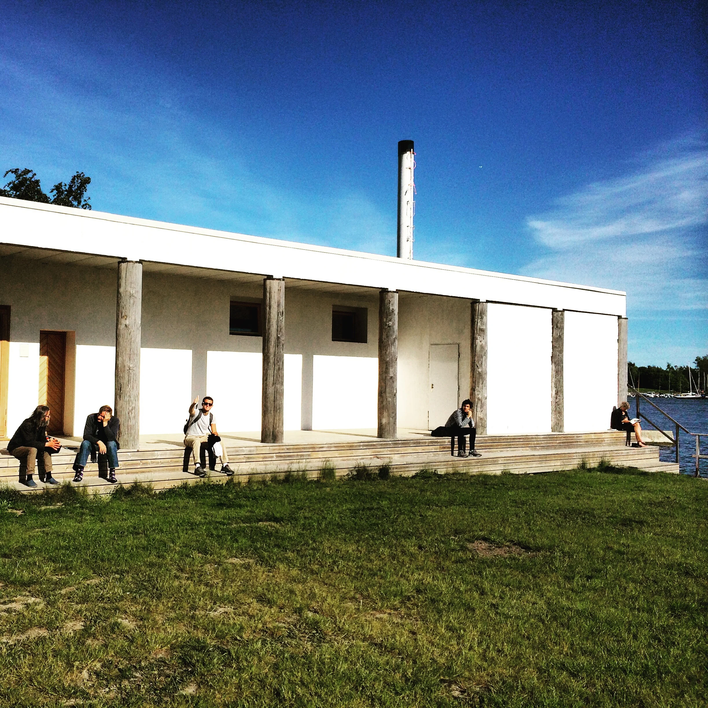 So this is what the outside of a Finnish sauna club looks like