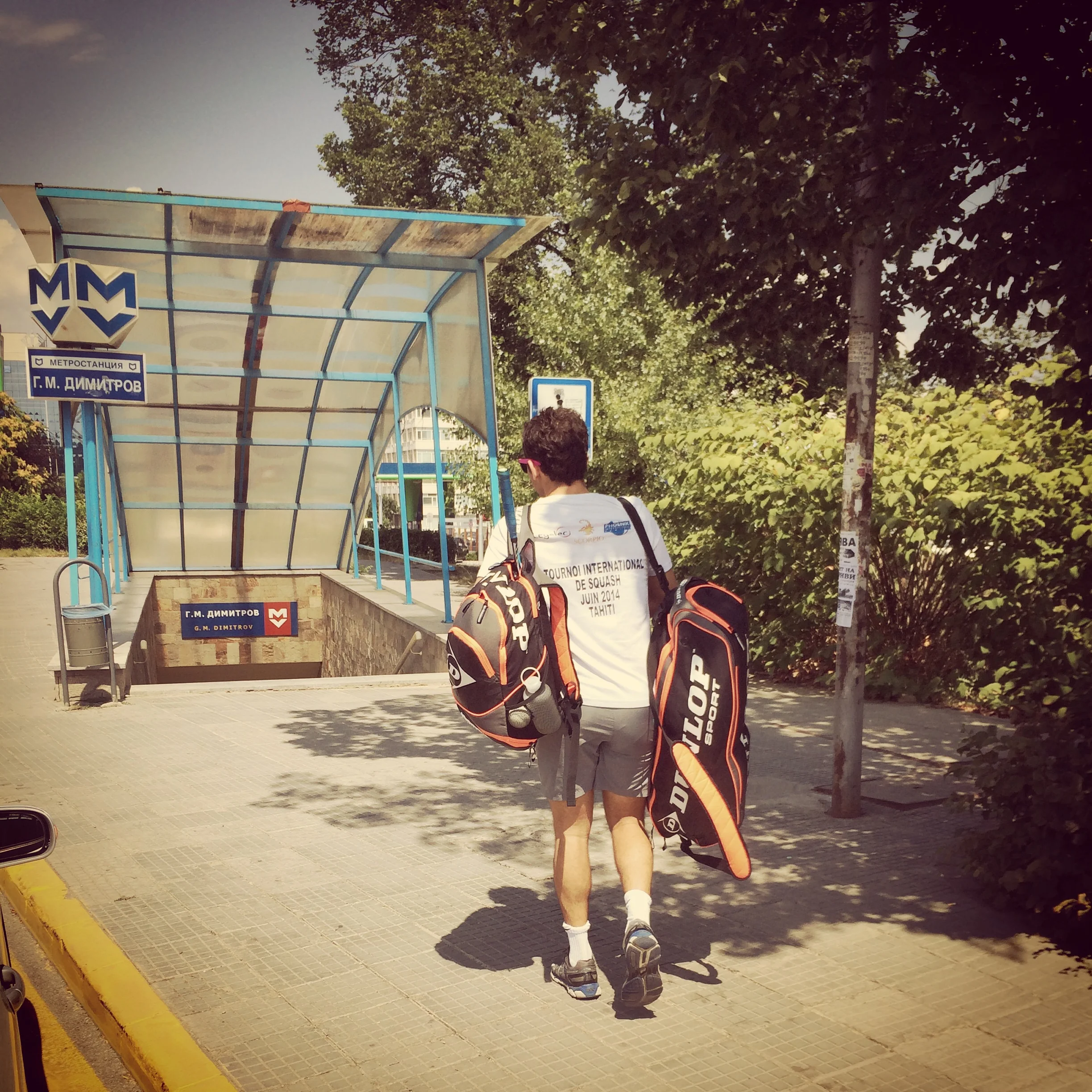 Another city, another metro station to lug bags into