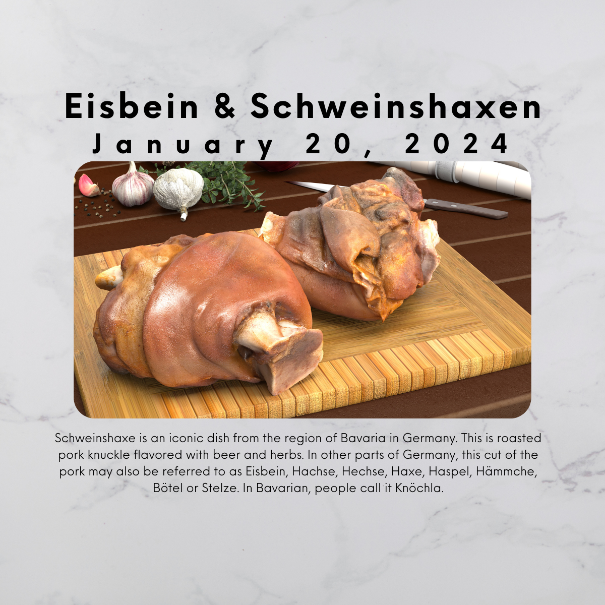 Eisbein and Schewinhaxen