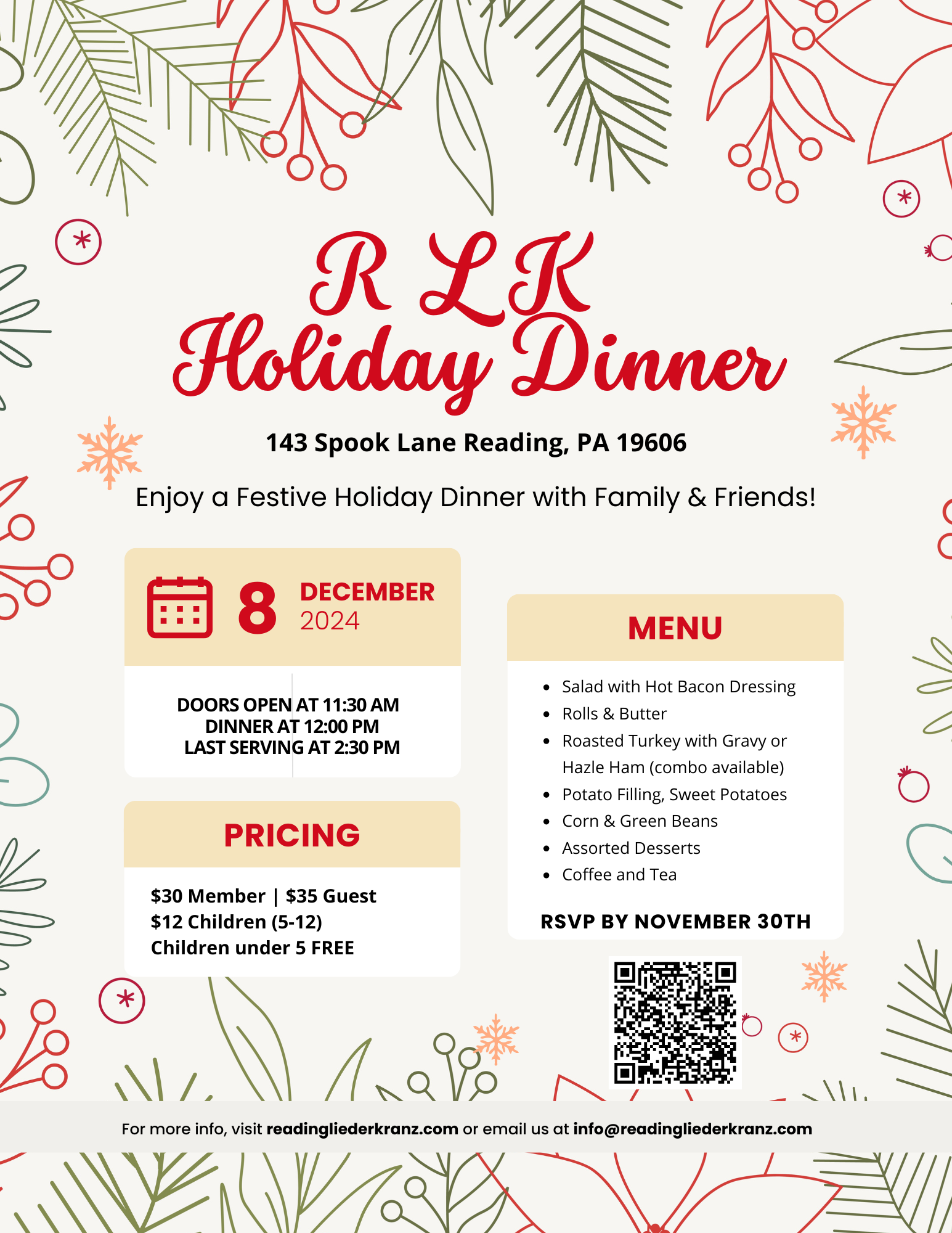 RLK Holiday Dinner