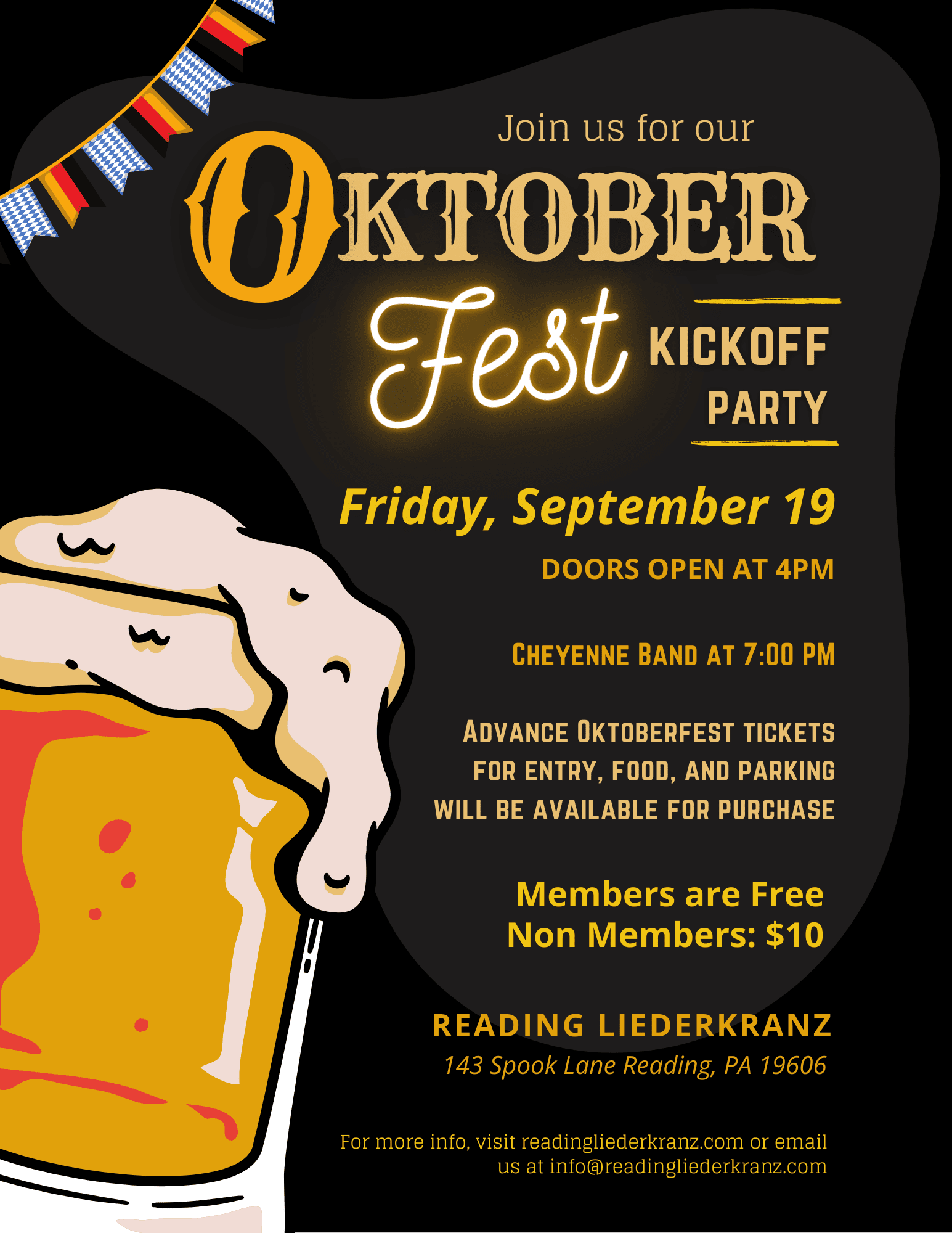 Oktoberfest Kickoff Party!